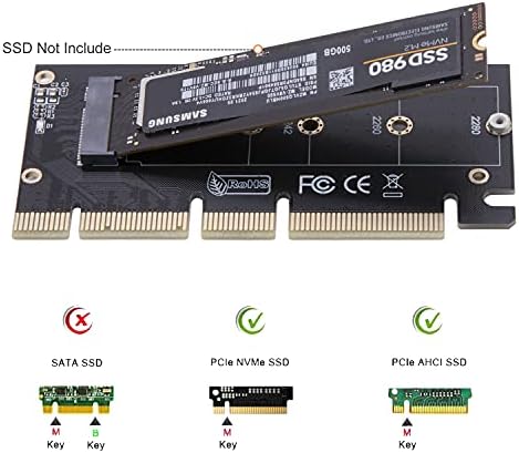 Mailiya M.2 NVME para PCIE 3.0 X16 Adaptador com Solução de Musca de Calor para M.2 SSD 2280/2260/2242/2230