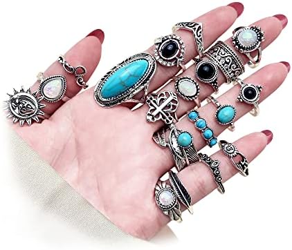 Anéis de junta de prata vintage definida para homens homens, anéis grossos Snake estética Grunge Packable Ring gótico ajustável y2k