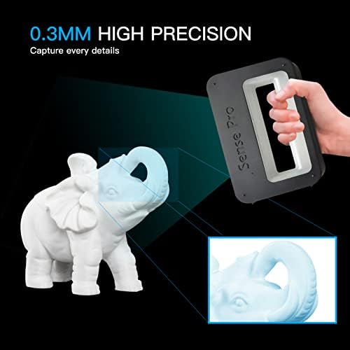 ZSEM Sense Pro Handheld Mobile 3D Scanner portátil 3D Scanner Mong Precisão de alta precisão 0.M Suporte OBJ/STL/PLY SAÍDA COMPATÍVEL