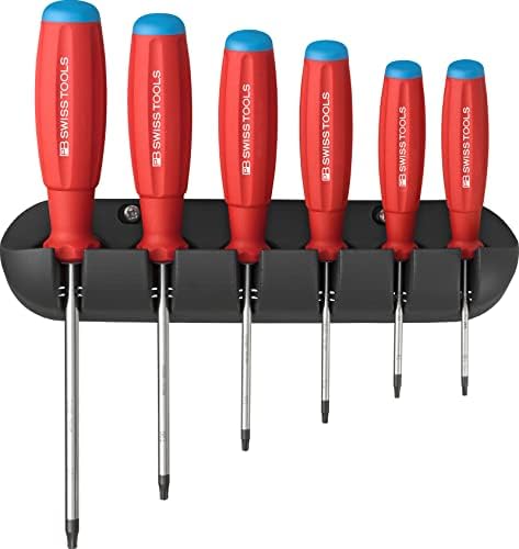 PB Swiss Tools - Conjunto de 6 chave de fenda SwissGrip para parafusos Torx, Modelo 8440.CBB, definido com montagem na