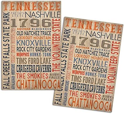Tennessee, signo de parede de madeira da tipografia rústica
