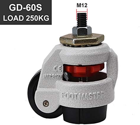 Gande GD-40s 60s 80s Caster de ajuste de serviço pesado/roda com rosca industrial de rosca 1pcs