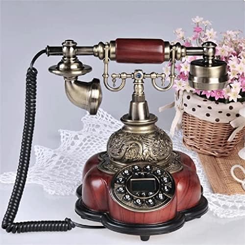 N/A Antique Resina Telefone com fio Antigo fixo Digital Retro Phone Disque vintage Decido rotativo decorativo telefone