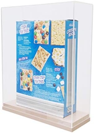 FixtUledIsplays® 10.8x4x12.9 Caixa de cereal de tamanho de família acrílica Troféu Troféu GLORIFIER GLORIFICER DISSENSOR CANDY DISSENSOR