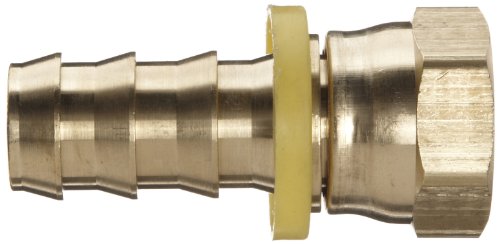 Anderson Metals-07210-0808 Brass Push-On Glive Mangum Fitting, Connector, 1/2 Barb x 1/2 Flare de assento duplo