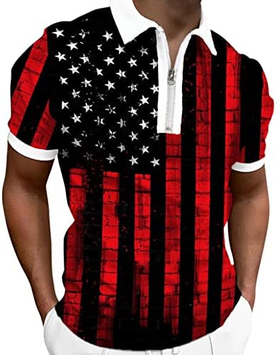 Ruiruilico American Flag Polo Camisetas para homens 4 de julho Camisetas patrióticas Camisetas de verão Casual Manga curta