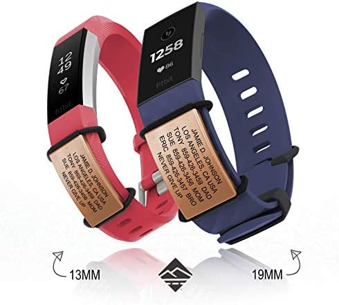 Sidekick oficial da ID da estrada para Fitbit + Garmin - Bracelete de Identificação e ID esportivo para atletas