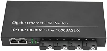 Dauerhaft TX1310NM RX1550NM Transceptor de fibra, porta RJ45 2 Porta elétrica 4 Porta óptica Fibra Ethernet Switch, Modo único