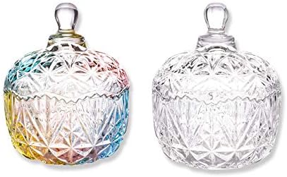 Socosy Royal Relessed Glass Candy Jar com jóias de jóias de jóias de casamentos jarra jarra de cozinha jarra de cozinha