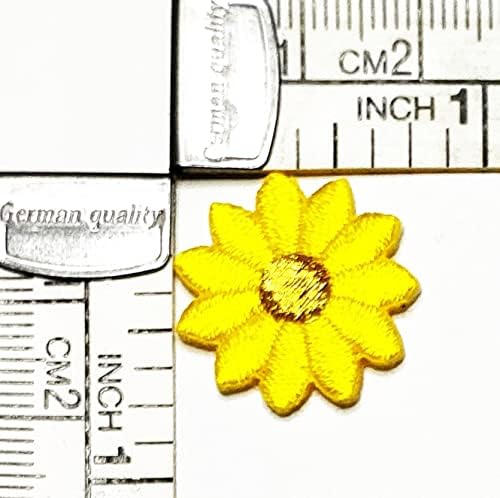 Kleenplus 3pcs. Mini amarelo lótus costurar ferro em remendos bordados de bordas de lindas flores de moda de moda Acessório Costura
