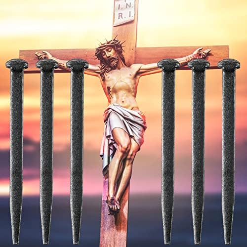 6 PCs Crucifix Iron Nails Paixão de Jesus Cristo Crucificação Nails Metal Steel Replica Crucifixion Nails