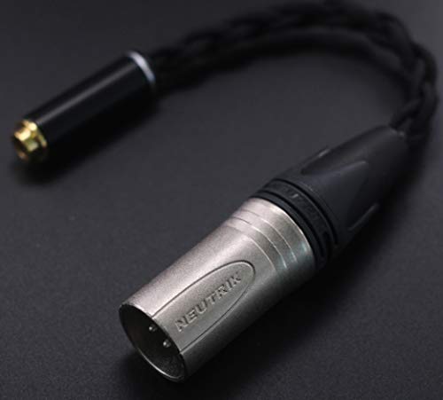 XL4-4 HIFI 4-PIN XLR Balanced Male a 4,4 mm TRRS Cabo balanceado feminino, adaptador de áudio de fone de ouvido. XL4-4.