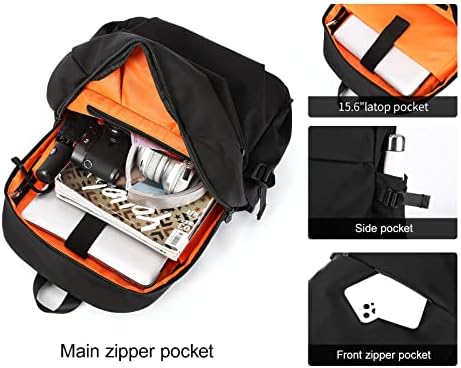 Backpacks de upgrades de upgrades, mochila leve para laptop para homens resistentes à água de 17 polegadas com porta de