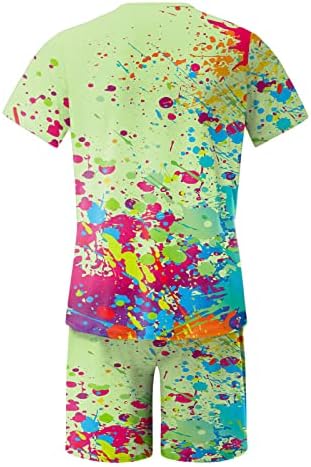 Homem primavera no verão traje praia manga curta camisa estampada seco curto de 2 peças camisa calça masculina roupas de banho para homens curtos