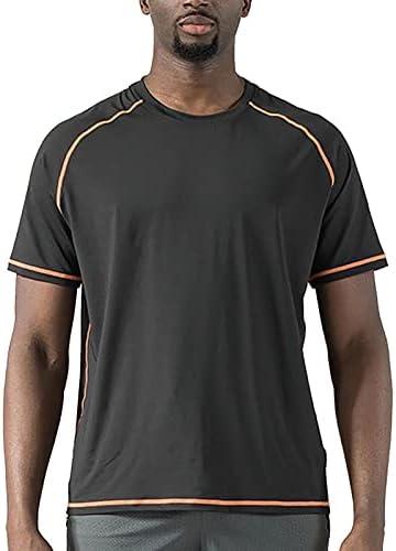 Camisetas Yhaiogs para homens camisetas masculinas com bolsos mensagens leves de manga curta rápida seca 40+ camisas de linho