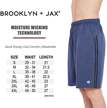 Brooklyn + Jax Men's Active Athletic Performance Shorts - shorts de basquete de 5 pacote com bolsos