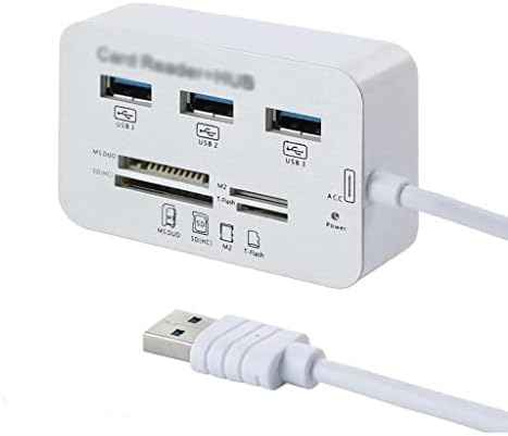 XDSDDS Splitter Hub Multi Port com leitor de cartões para acessórios de computador