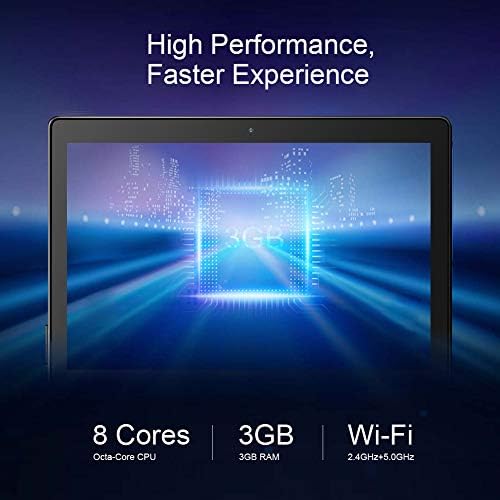 Dragon Touch Max10 Tablet, processador octa-core, 3 GB de RAM, armazenamento de 32 GB, comprimidos Android de 10 polegadas, tela