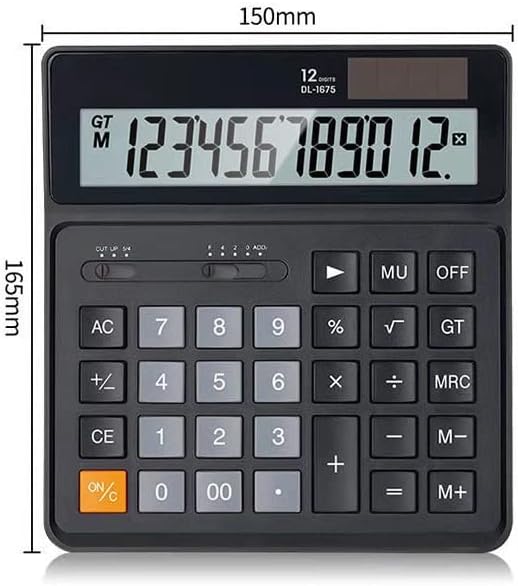 Calculadora de contabilidade financeira de calculadora financeira JFGJL calculadora solar de 12 dígitos calculadora portátil de tela grande de 12 dígitos