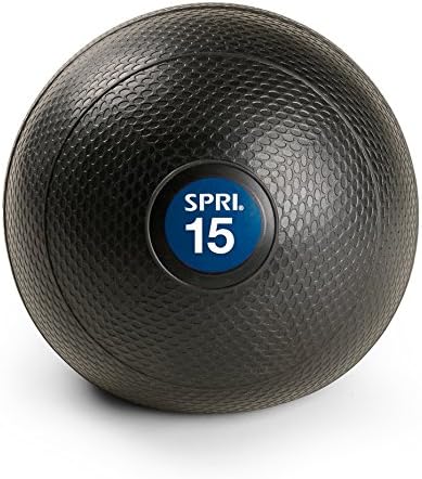 Spri Dead Weight Slam Ball - Bola de serviço pesado de não -bounce de areia durável para jogar, bater, treinamento de força do núcleo, resistência e condicionamento físico - fácil de ler rótulo de peso