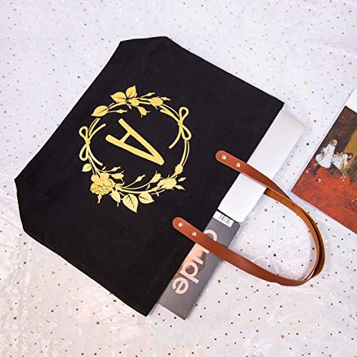 Bolsa de presentes de aniversário de tela preta elegantpark para seus presentes monogramvados para mulheres sacola atual