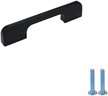 DNYTA 6 Pack Aluminum Ligy Gavets, Hole de 3,8 /96mm para buraco preto estilo moderno puxa o armário de guarda -roupa de armário de