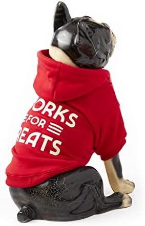 Trabalhos para guloseimas Hoodie de cachorro da Brass Monkey - Medium, inclui 2 cordões brancos e fixadores de velcro, acessórios