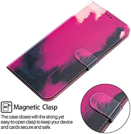 Caixa da carteira Blllue Compatível com Sony Xperia L4, Série de aquarela PU Cover de proteção de couro para Xperia L4