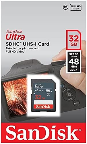 Sandisk Ultra 32GB Classe 10 SDHC UHS-I Memory Card até 48MB/S SDSDUNB-032G Pacote com Goram USB 3.0 Leitor de várias cartões