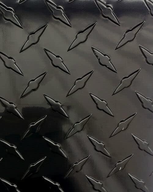 Folha de placa de diamante de alumínio preto de 24 x 48 de brilho preto - 0,025 de espessura