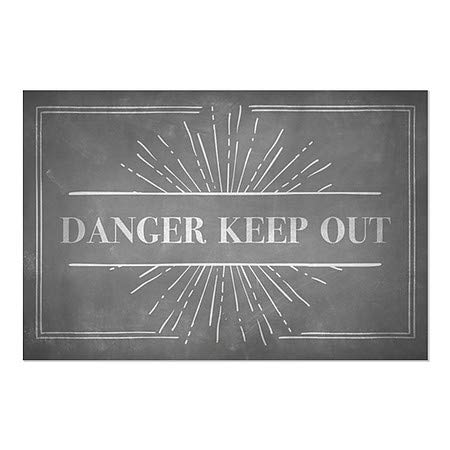 CGSignLab | Danjure Keep Out -Chalk Burst Janela se apegando | 18 x12