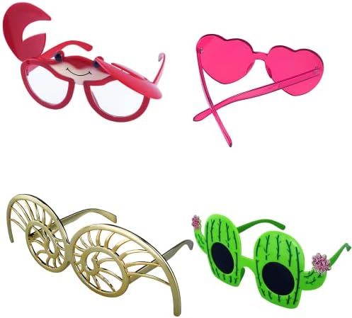 Td.ives 12 embalam óculos de sol engraçados de festa, óculos divertidos de novidade, máscaras de fantasia frias para adultos,