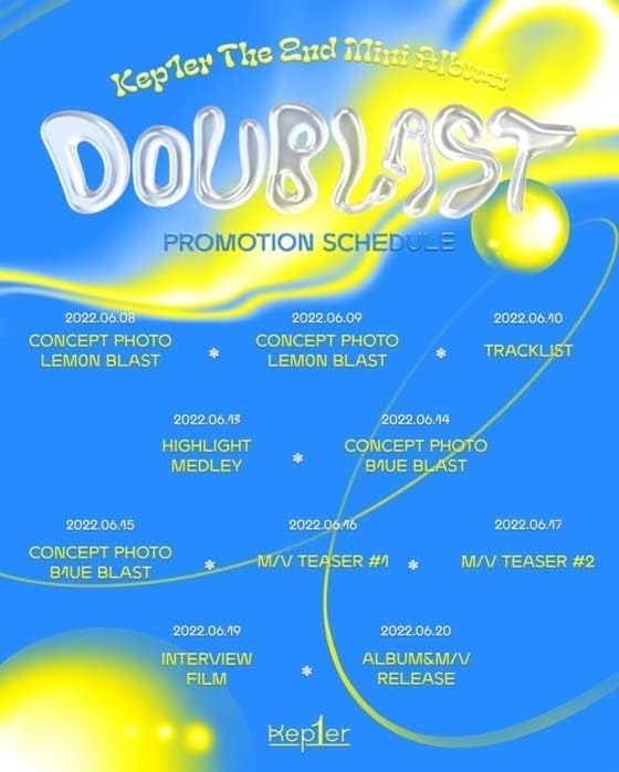 Dreamus Kep1er - Doublast [Lem0n Blast Ver.] Álbum+Pré -Order Limited Benefits+CultureKorean Gift