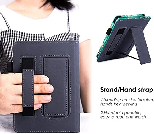 Caso para Kindle Paperwhite - Tampa de proteção inteligente com alça de mão, suporte dobrável, fechamento magnético, sono
