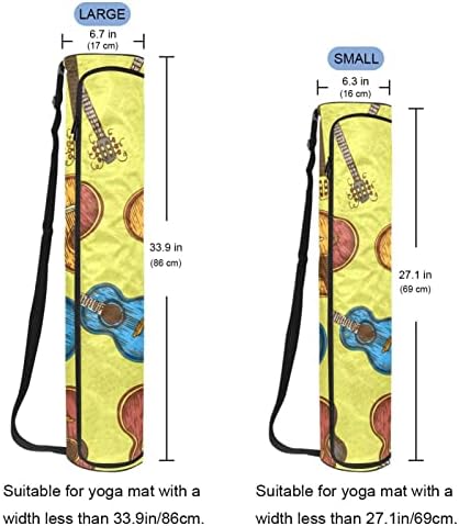 Sacos de tapa de ioga de guitarra eletrônica Bolsa de transporte de ioga de ioga full para homens, Exercício portador de tapete