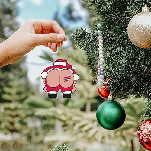 Xios Kids Ball pendurado no Papai Noel Butt Bell Ornament 2022 Ornamento de Natal engraçado Janela de férias se apega