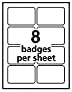 Avery 45395 Adesive Name Badge Rótulos, 2-1/3 x 3-3/8, branco, 400/caixa