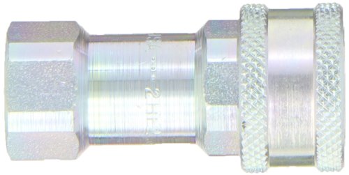 Válvula Dixon e acoplamento 2HF2 Aço de aço ISO -B Intercâmbio hidráulico de encaixe, acoplador, 1/4 acoplamento x 1/4 - 18 NPTF feminino, Chrome