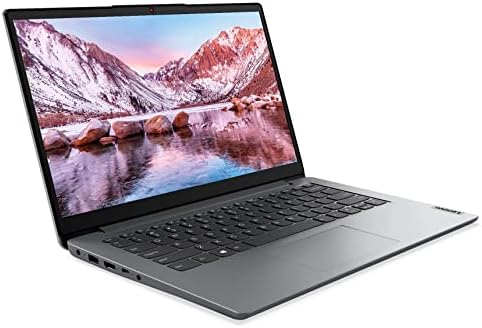 Lenovo mais novo Ideapad 1i 14 polegadas HD Laptop, processador Intel Quad-Corore, 4 GB de RAM, armazenamento de 256 GB, 1