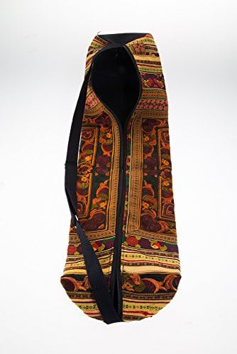 Tecido artesanal de tecido dourado de ioga de ioga de tapa de flor Ccessory Carrier Gym Art Tribal Thai Craft