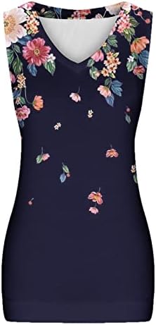 2023 Mulheres Tops de verão Floral Print Tees Top Tunic Casual Casual V camisetas de pescoço