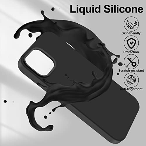 Projetado para iPhone 14 Case Silicone, Liquid Silicone Gel Rubber iPhone 14 Caixa Caixa de proteção à prova de choque slim