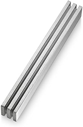 Adi Sidler Mezuzah Case em canais de corte a laser vertical escovado de alumínio - prata, 6,3