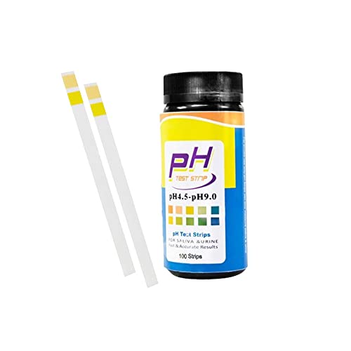 Teste de teste de pH 200 para teste de pH corporal de sua e saliva, tiras de teste de reagente pH 4,5 a 9 para acidez e alcalinidade, dieta alcalina alimentos e ácido
