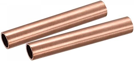 tubo redondo de cobre uxcell 16 mm de 1,5 mm de espessura da parede de 100 mm de comprimento de tubo 2 pcs