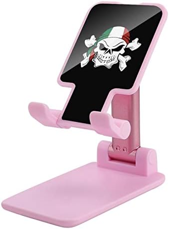 Itália Pirateflag Skull Phone dobrável Stand Ajuste Ajuste do ângulo de altura do comprimido Portador da mesa