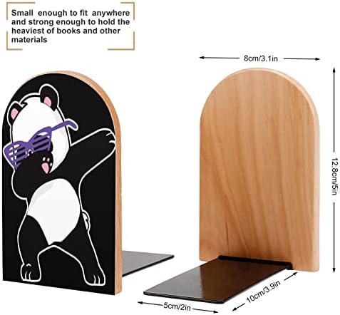 Dabbing panda estampado Livro de madeira termina