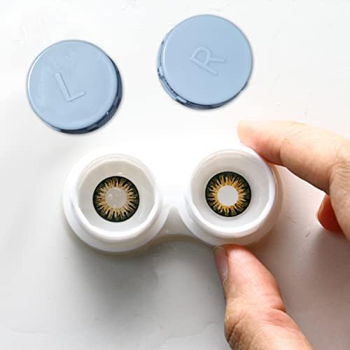Caixa de lente de contato colorida de Sihuuu, 4 pacote para viagens, casa, ao ar livre, mini lente de contato com o kit de armazenamento