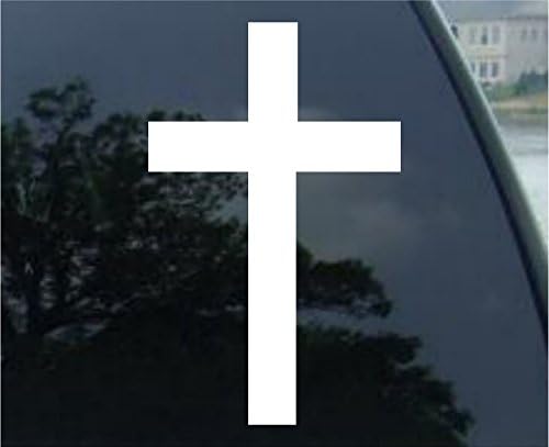 Crawford Graphix Christian Cross Cross Jesus Vinil Decalge adesivo- adesivo de pára-choque de decalque cortado para janelas,
