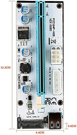 Conectores ver 008s USB 3.0 PCI -E Express 1x a 16x Extender Riser Adaptador SATA Cabo de alimentação de alta velocidade de alta